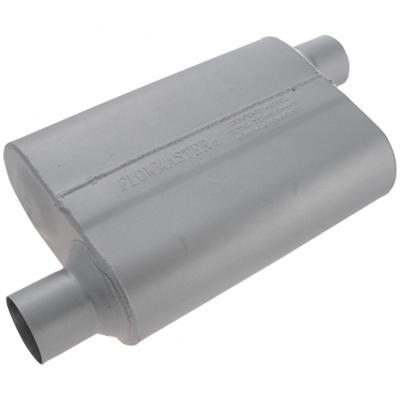 muffler, 2,5" in / 2,5" out, oval