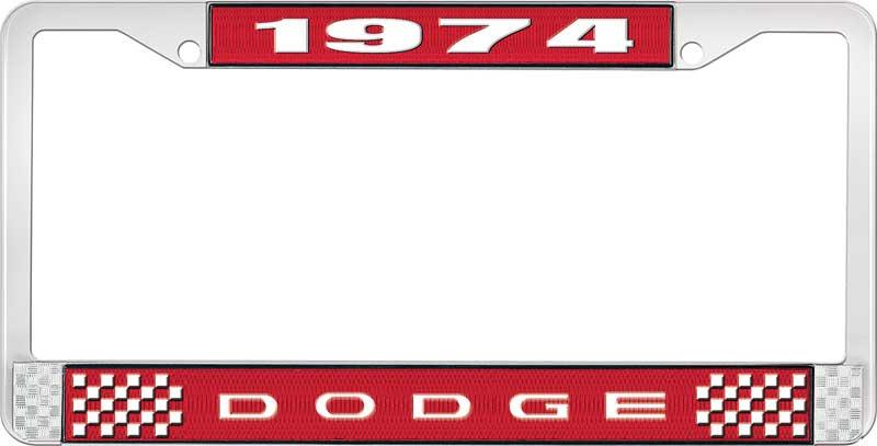 nummerplåtshållare 1974 dodge - röd