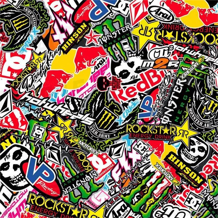 Stickerbomb Folie - Graffiti design 2 - Rol 60x200cm - zelfklevend