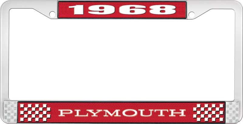 1968 PLYMOUTH LICENSE PLATE FRAME - RED
