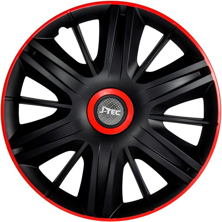 Set J-Tec wheel covers Maximus 13-inch black/red