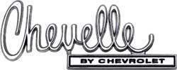 Emblem, Trunk, Chrome, Chevelle By Chevrolet Logo, Chevy, Each