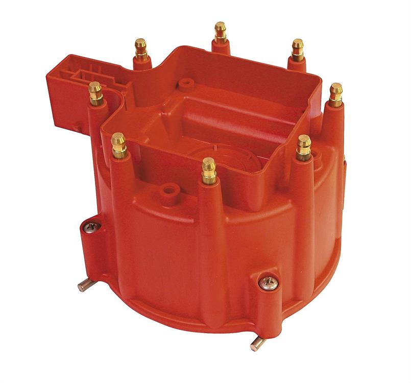 Distributor Cap, Extreme, Male/HEI-Style, Red, Clamp-Down, Pro-Billet, GM, V8, Each