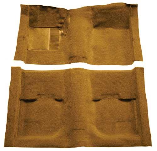1969-70 Mustang Fastback Nylon Loop Carpet without Fold Downs, with Mass Backing - Medium Saddle