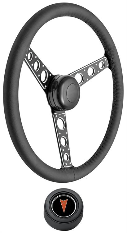 Steering Wheel Kit, 1959-68 Pontiac, Autocross II, Leather, Pontiac Hi-Rise