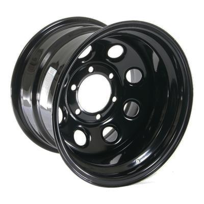 Wheel, Soft 8, Steel, Black, 15x10", 6 x 5.5"
