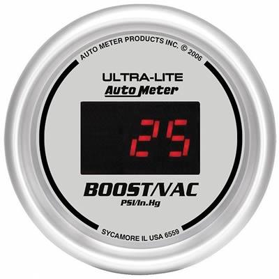 laddtrycksmätare 52mm 30In.Hg.-vac/30psi Ultra-Lite Digital elektrisk