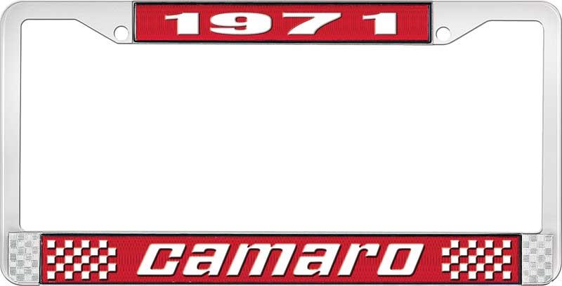 1971 CAMARO LICENSE PLATE FRAME STYLE 2 RED