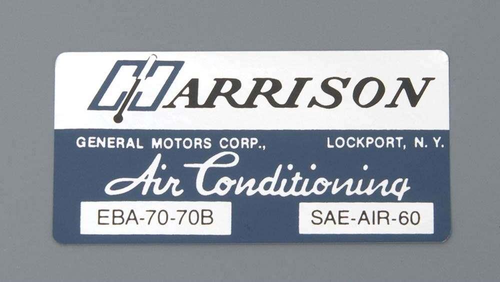 A/C Evaporator Box Decal,1973