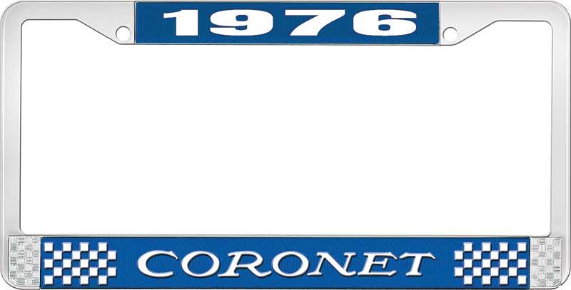 1976 CORONET LICENSE PLATE FRAME - BLUE