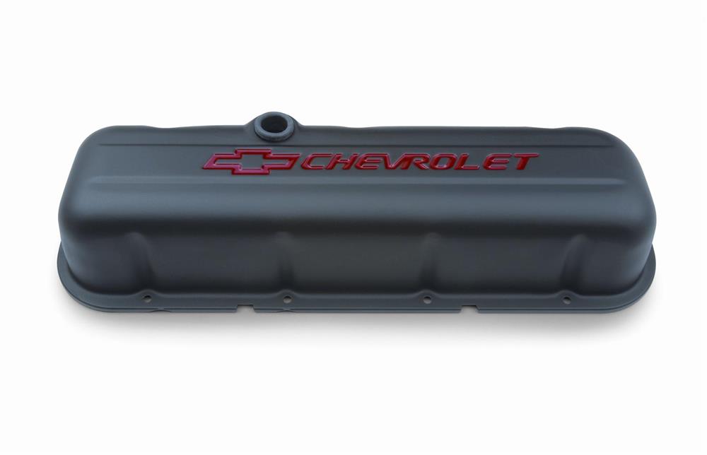 Valve Covers, Tall, Steel, Black Wrinkle