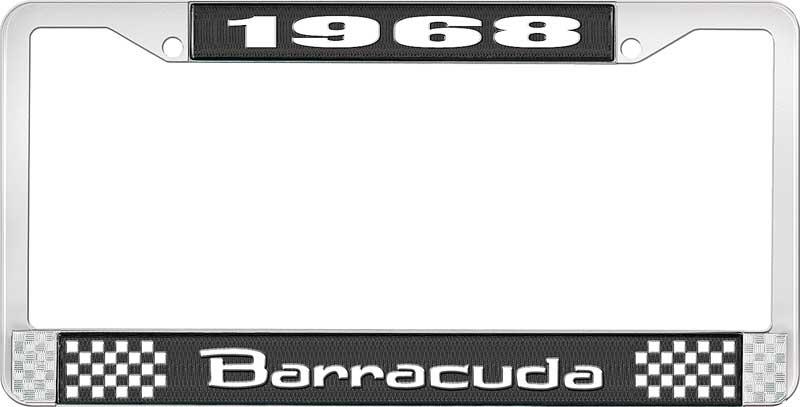 nummerplåtsram 1968 barracuda - svart