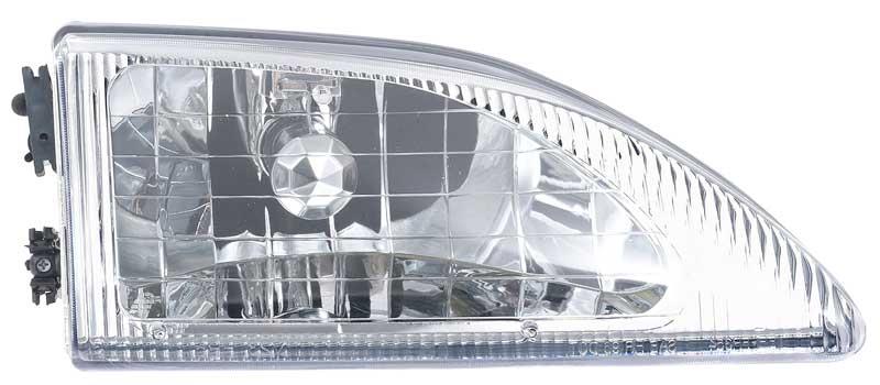 1994-98 Mustang Cobra Headlamp Assembly RH (With Bulb) - Clear Lens