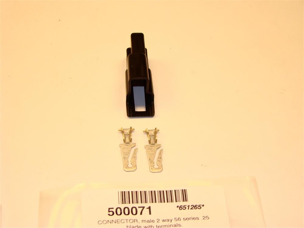 Wiring Connector, Black, Male Type, 2-pin, Each
