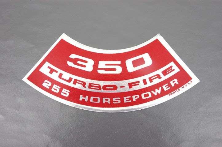 A/Cleaner Decal,350/255hp,1969