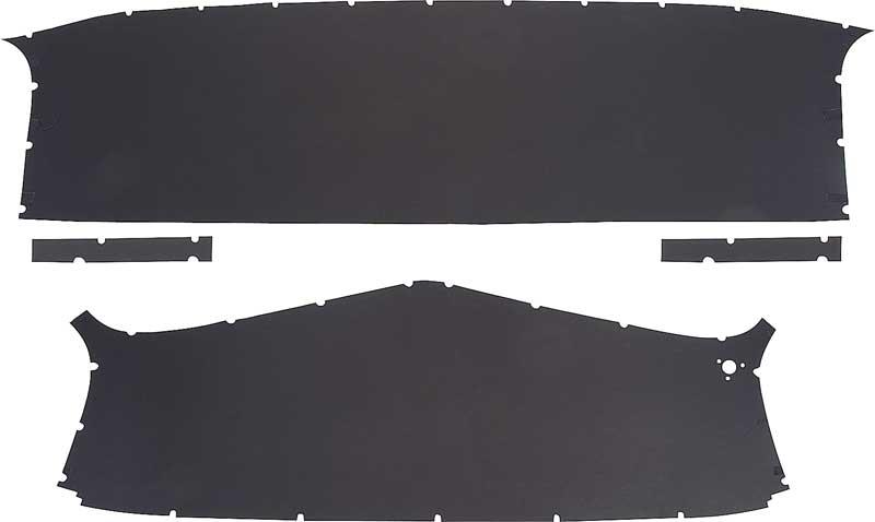 innertak "Fiberboard" svart, 4 delar