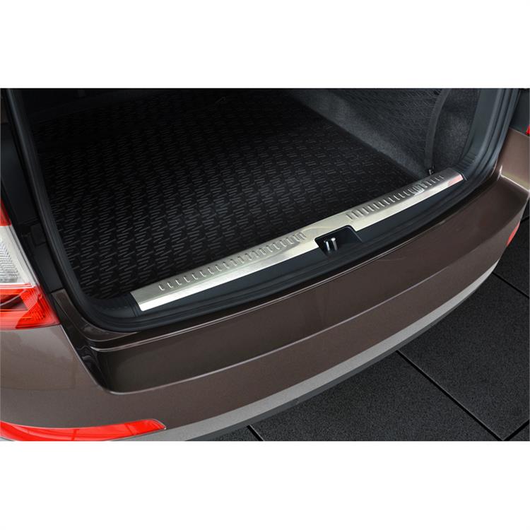 RVS Binnenste Achterbumperprotector passend voor Skoda Octavia III Combi 2013-2016 & FL 2017-2020 (incl. Scout & RS) 'Ribs'