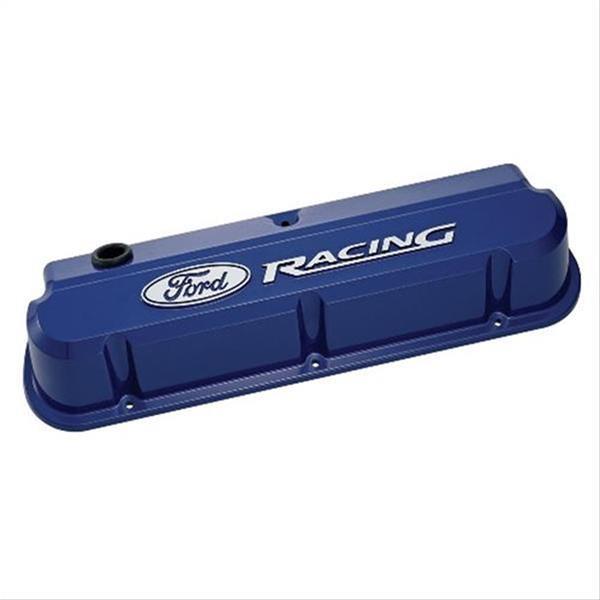 Valve Covers, Tall, Slant Edge Design, Cast Aluminum, Ford Blue