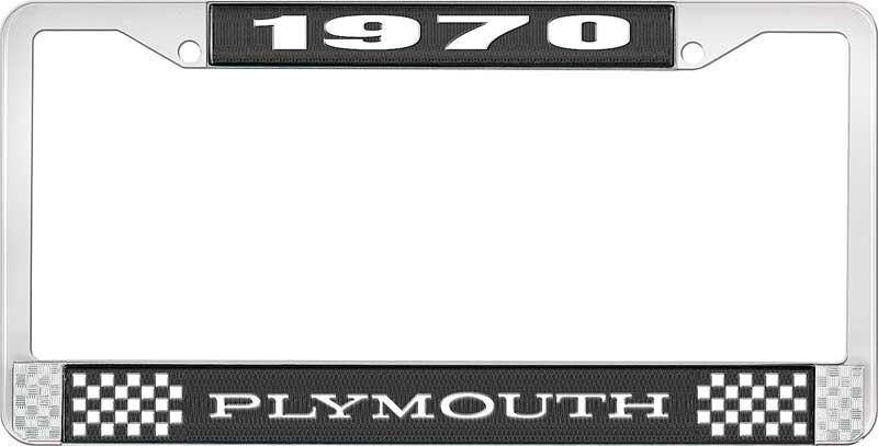1970 PLYMOUTH LICENSE PLATE FRAME - BLACK