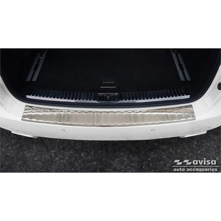 RVS Achterbumperprotector passend voor Porsche Cayenne II 2010-2014 & FL2014- 'Ribs'