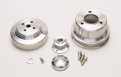 Pulley Kit, Billet aluminum, Serpentine