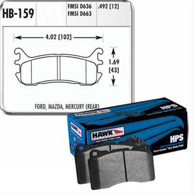 brake pads, rear, HPS