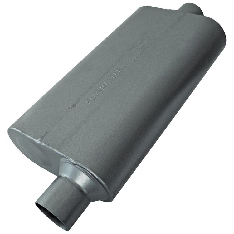 muffler, 2,5" in / 2,5" out, oval