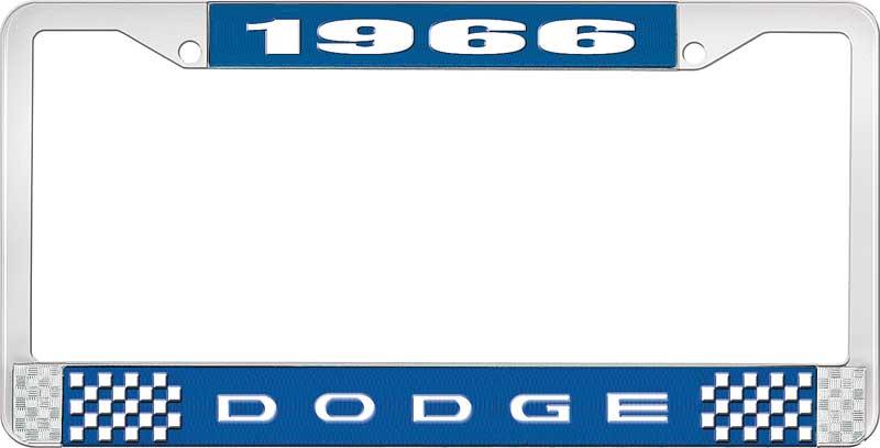 1966 DODGE LICENSE PLATE FRAME - BLUE