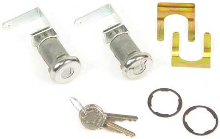 dörrlåssats med nycklar (lång cylinder)