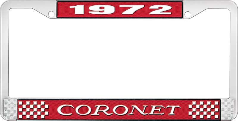nummerplåtshållare 1972 coronet - röd