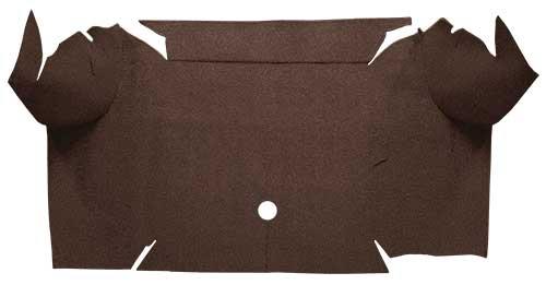 1967-68 Mustang Convertible Loop Carpet Trunk Mat  - Dark Brown