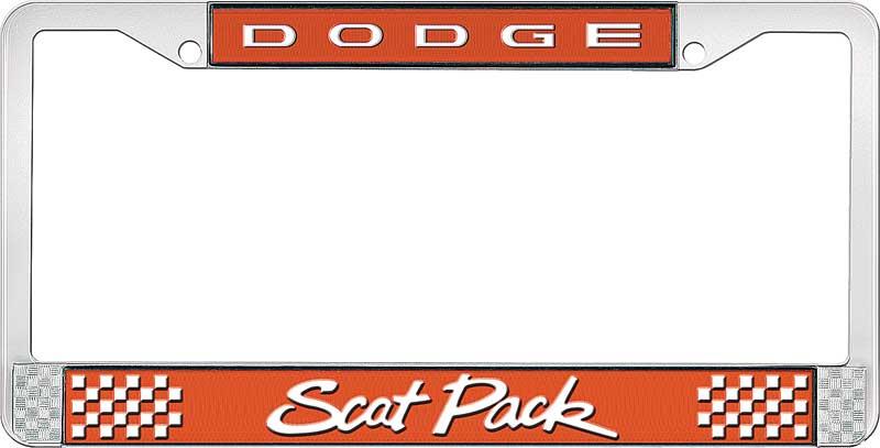 nummerplåtshållare, DODGE SCAT PACK - HEMI ORANGE
