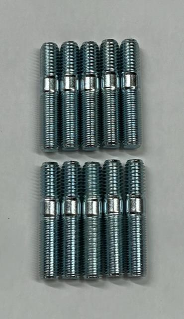 Studs, Steel, Grade 8, 3/8" -16, 3/8"-24 Threads, 2"