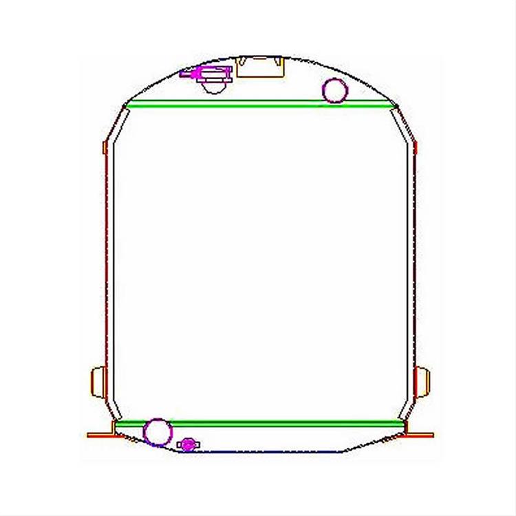 vattenkylare, aluminium, 470 x 641 x 114.3 mm