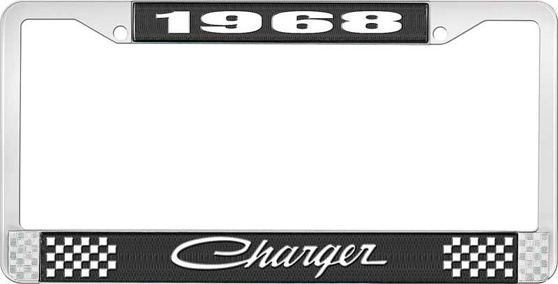 1968 CHARGER LICENSE PLATE FRAME - BLACK