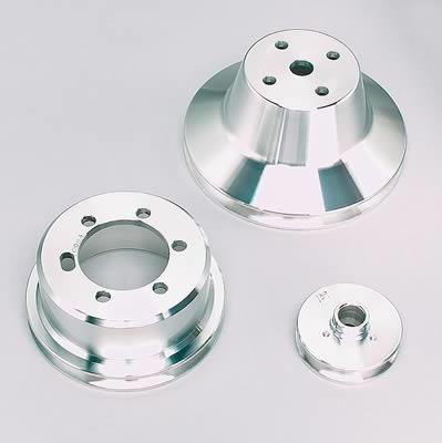 Remskivesats, billet aluminium, kilrem / V-rem