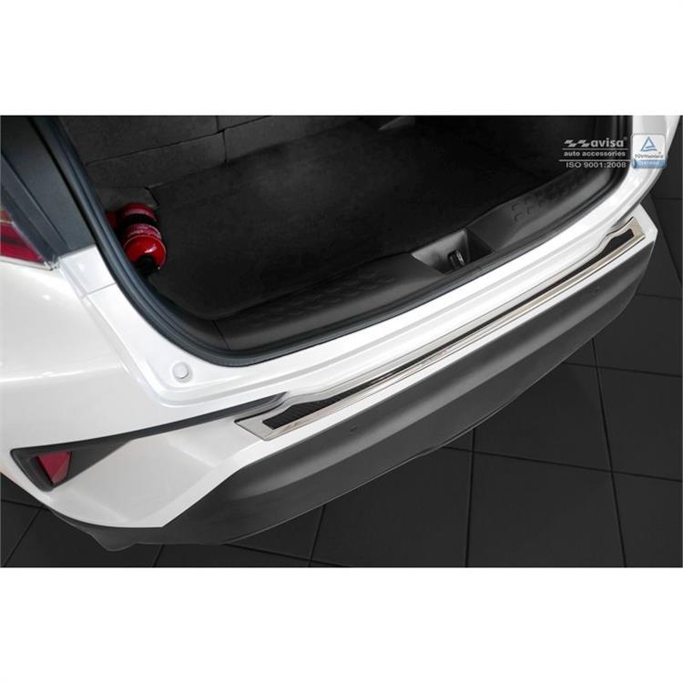 RVS Achterbumperprotector 'Deluxe' Toyota C-HR 2016- Chroom/Zwart Carbon