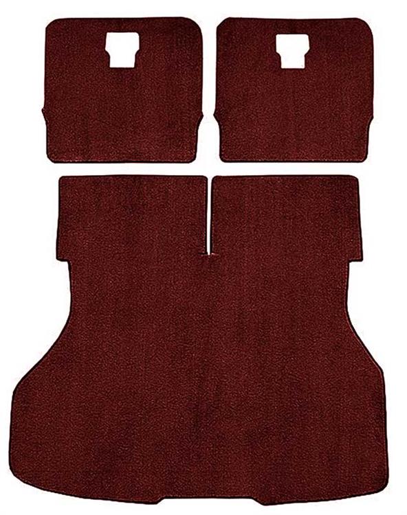 1987-93 Mustang Hatchback Rear Cargo Area Cut Pile Carpet Set with Mass Backing - Maroon