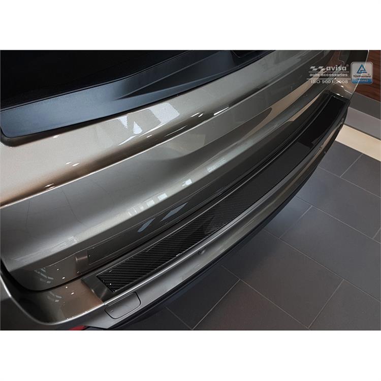 Stainless Steel Rear bumper protector 'Deluxe' suitable for BMW X5 (F15) 2013-2018 Black/Black Carbon
