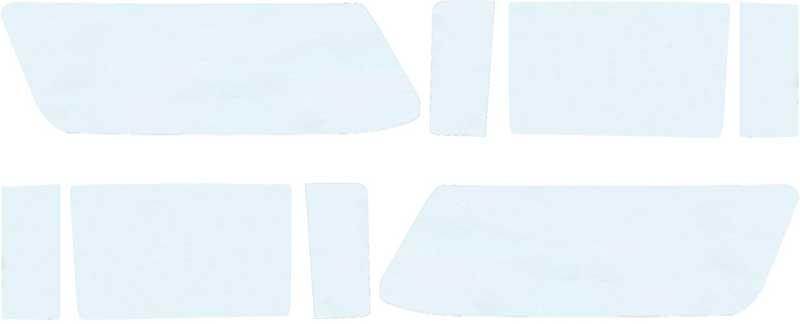 1955-57 Chevrolet Nomad 8-Piece Clear Side Window Glass Set