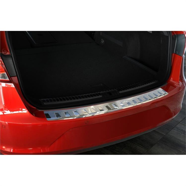 RVS Achterbumperprotector passend voor Seat Leon 5F ST 2013-2020 'Ribs'