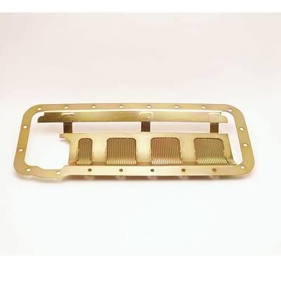 Windage Tray, Steel, Gold Iridited, Screened, Front Sump, Ford, Big Block