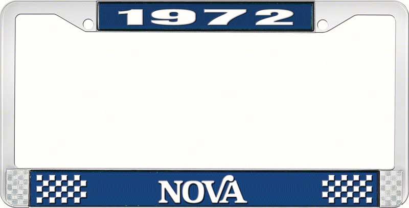 1972 NOVA LICENSE PLATE FRAME STYLE 2 BLUE