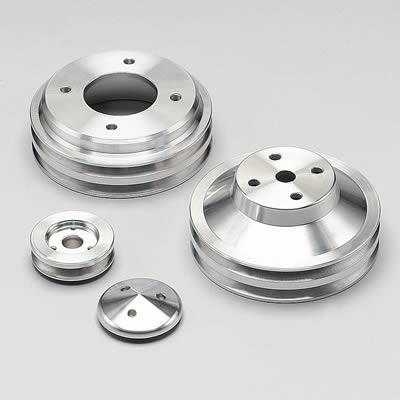 Remskivesats, billet aluminium, kilrem / V-rem