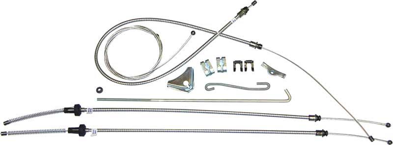 parking brake cable set, stainless steel
