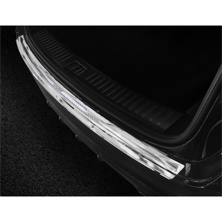 Stainless Steel Rear bumper protector 'Deluxe' suitable for Porsche Cayenne III 2017- 'Performance' Silver Mirror/Silver Carbon