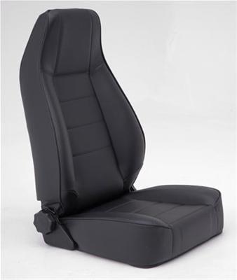 Seat; Factory Style Replacement; Black; No Drilling Installation; Front