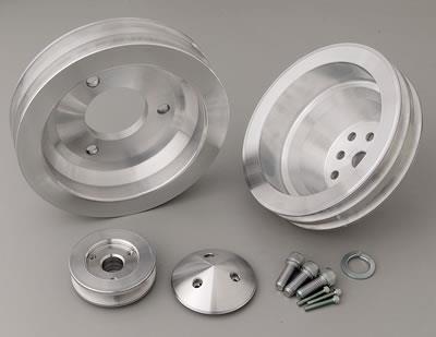 Pulley Kit, Billet aluminum, V-belt