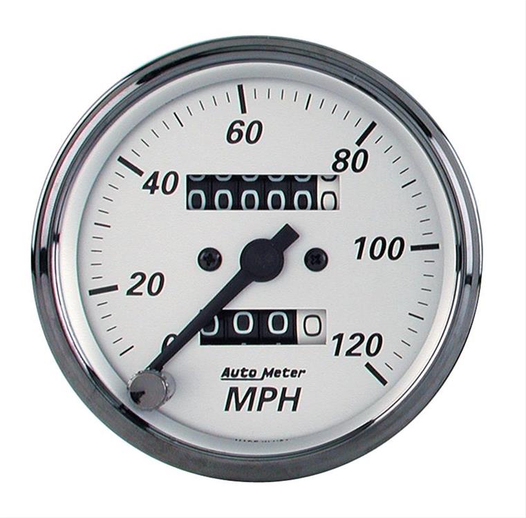 Speedometer 80mm 0-120mph American Platinum Mechanical