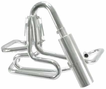 Exhaust System 1 1/2" Chromed with Stainless Offroad Damper